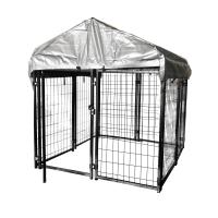 China Galvanized or pvc coated Single/Double door folding metal dog cage on sale