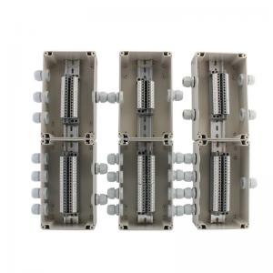 China Electrical Cable Distribution Junction Box 200*120*75mm Waterproof with Din Rail Terminal Blocks supplier