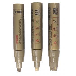 Chisel Tip oil based paint marker pen valve-action multichem ink Gold color marker