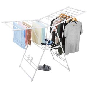 China Portable White Folding Drying Clothes Rack Stainless Steel supplier