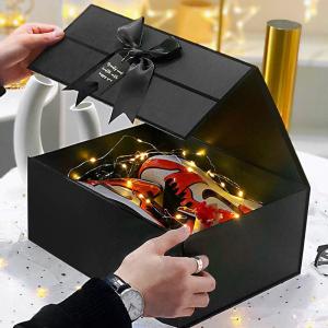 OEM Custom Gift Packaging Custom Logo Printing Wedding Gift Box with Ribbon