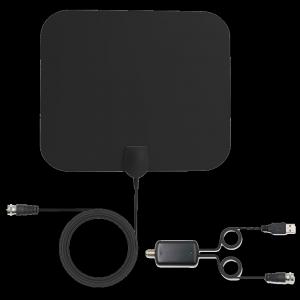 High Definition 1080P Indoor TV Antenna with 3M Sticker and Amplifier 50 Input Impedance