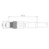 China CuZn TPU Molded Cable M8 Waterproof Connector 3P IP67 A Coding For Sensor wholesale