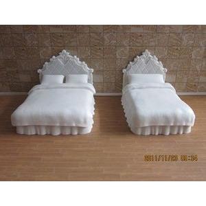 China sigle/double bed--model scale bed ,plastic model beds,doll house decoration supplier