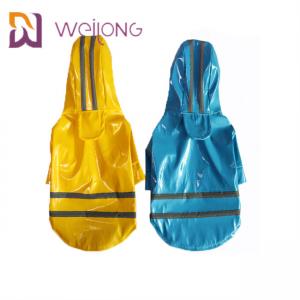 China PU Leather Lightweight Pet Raincoat Windproof Puppy Rain Jacket supplier