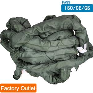 Heavy Duty Olive Polyester Round Sling Jacket Twill Weave Construction Vertical 68000 LBS