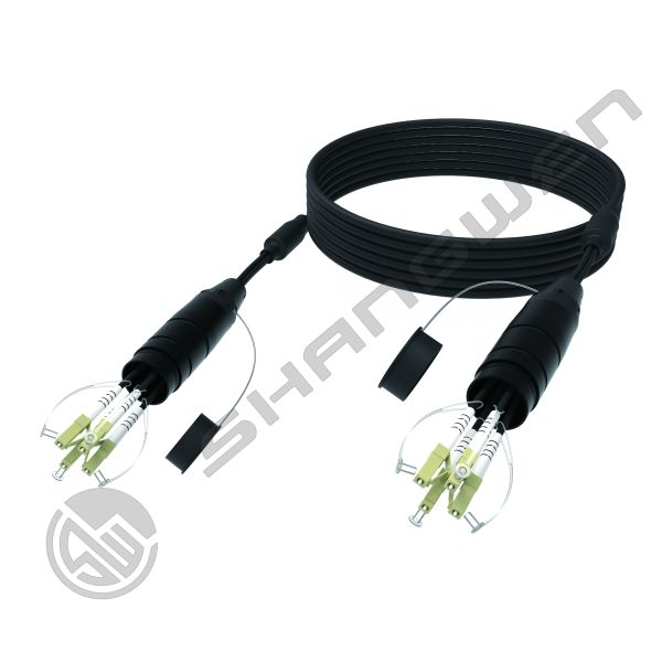 OM2/OM3/OM4 Fiber Category TPU Armored Jumper LC FC SC ST Multimode Fiber Optic CL3 Network Cable Cores in Black for Your