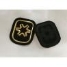 Black And Gold Embossed 3D Rubber Patches Custom Badges For Soprtswear