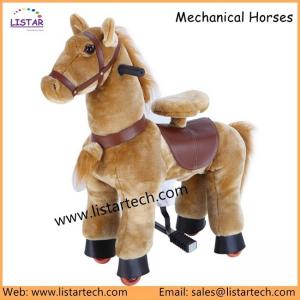 Plush Rocking Horse on Wheels with Movement for Kids, Tennessee Walking Pony Walking Horse