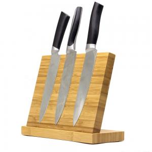 China ISO9001 2000 System Natural Bamboo Wood Magnetic Knife Block Holder Customized Design supplier