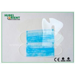 Blue Disposable Earloop Face Mask / Safety Mouth Mask For Hospitals , ISO Standard