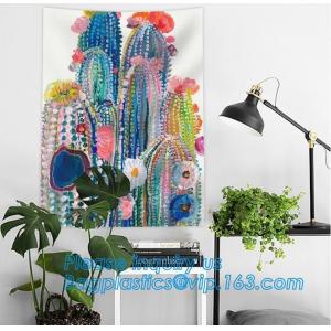 wholesale Digital Printed Cactus Tapestry Custom Print home decor mandala bohemian wall hangings tapestry bagease packag