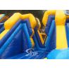 Commercial kids double lane inflatable water combo castle with removable custom