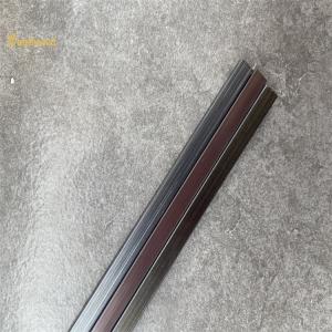 U Shape Stainless Steel Tile Trim Black Hairline Finished Length 2438-3048MM