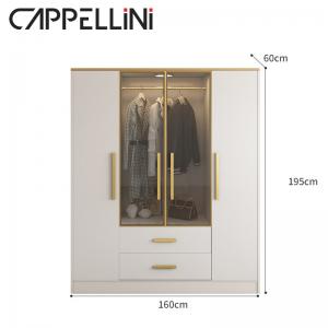 Home Modern Bedroom Furniture MDF Panel Freestanding Wardrobe Cabinet
