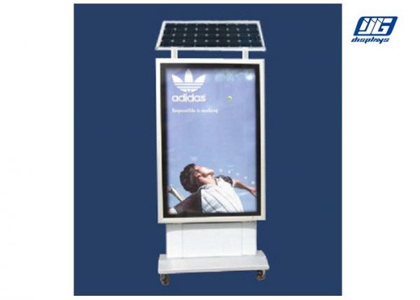 Lockable Solar Powered Light Box , Outdoor Advertising Light Box For Street