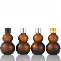 Brown Glass Bottles Containers High Sealing Performance Amber Gourd Shape