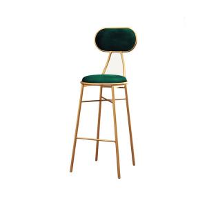 Gold Metal Industrial Bar Stools Modern Counter Height High - Density Sponge