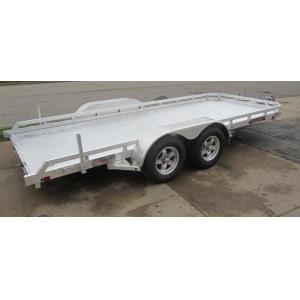 China Flat Bed 6 X4 Ft All Aluminum Open Trailer Single Axle With V- Type Draw Bar supplier