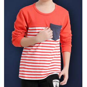 China Hiht quality stripe T-shirt cotton polo T-shirt children's wear garment cheap price supplier