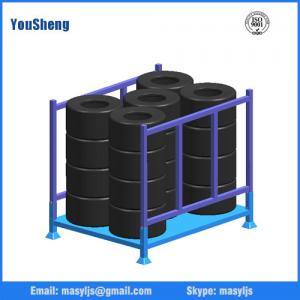 China Warehouse storage stacking folding rack commercial tire rack supplier