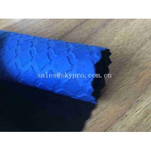 China Heat Resistant Blue Commercial Neoprene Fabric Roll 3mm Stability SBR Neoprene Polyester Jersey Fabric supplier