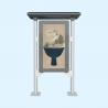 Floor Stand Outdoor Touch Screen Monitor , Outdoor LCD Monitor With Top Cover