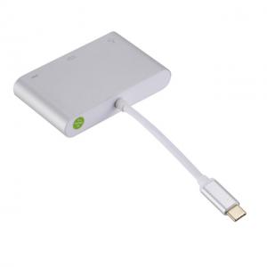 China Data Transfer Ultra Thin VGA 3 In 1 10Gbps Powered USB C HUB supplier