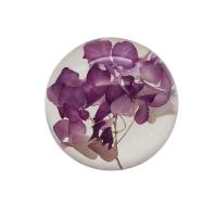 China 3D Crystal Paperweight Ball , Custom Paperweight With Flowers Inside on sale