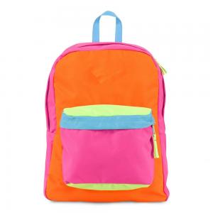 China Multi colored Fashionable Kids Sports Backpack for Girls , Orange / Red / Blue supplier