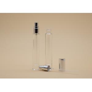 China Small Glass Cosmetic Spray Bottles , Clear Glass Perfume Bottles Screw Neck supplier