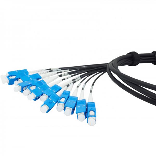 TPU Jacket MPO To SC UPC 12 Core SM Breakout Cable