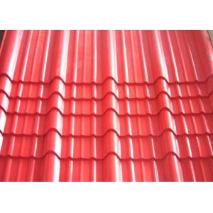 China Galvanised Corrugated Roofing Sheets , Red Pre Painted Corrugated Steel Sheet supplier