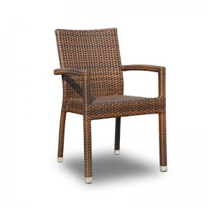 Powder Coated Finish L52cm H87cm Rattan Outdoor Chair In Various Colors