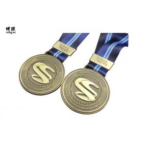 Round Shape Custom Engraved Medals Military Use , Cool Bronze Silver And Gold Medals