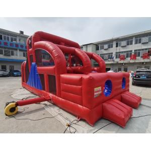 0.55mm PVC Inflatable Obstacle Course Kids Run Bouncer Silde 10mL*5mW*4mH