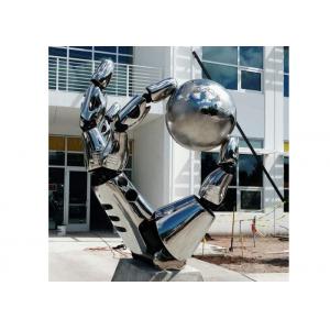 Special Metal Hand Sculpture , Outdoor Stainless Steel Garden Sculptures