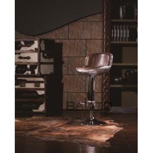 antique black leather bar stool with aluminium shell,#K623AB
