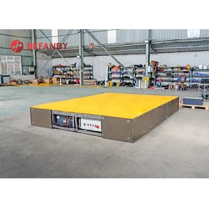 China Large Table Industrial Use Flexible Motorized Transfer Trolley On Rail Roads wholesale