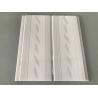 China 200*7mm Middle Groove Decorative Plastic Ceiling Panels With Two Silver Line wholesale