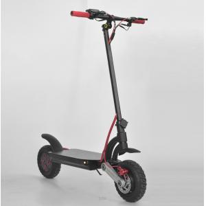 Scooter électrique noir de coup-de-pied scooter électrique d'Off Road de double moteur de 10 pouces facile à se plier