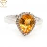 China Diamond Wedding 24K Personalized Silver Ring wholesale