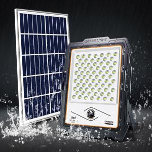 2020 New Design100w 200w 300w 400w solar led flood light with WIFI 4G Control CCTV Camera LED Solar lamps for garden