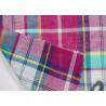Thin Tulle Cotton Yarn Dyed Fabric Excellent Color Fastness With Grid Pattern