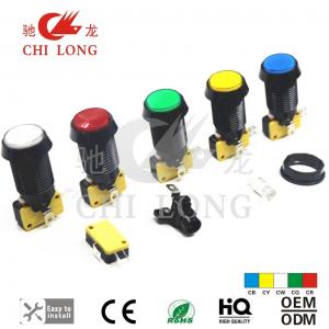 China Customized Size Arcade Game Push Button Switch Translucent White Finish supplier