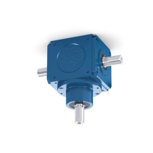 L Series Spiral Bevel Angular Gearbox With Solid Shaft With Key for 90 Degree Angle Transmission and Custom Gear Ratios
