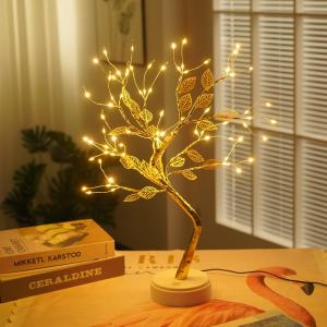108 LED USB 3D Table Copper Wire Christmas Tree Lights For Home