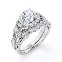 China Vintage 2 Carat Diamond Engagement Wedding Rings For Bridal ODM on sale