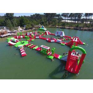 China Red and Green Moving Inflatable Aqua Water Park For Sea Or lake supplier