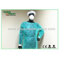 China Water Resistance Light-weight PP Disposable Isolation Gowns with Knitted Wrist on sale